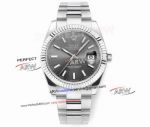 DDF Replica Rolex Datejust Rhodium Grey Stick Markers Face Oyster Band 41mm 3235 Movement Watch